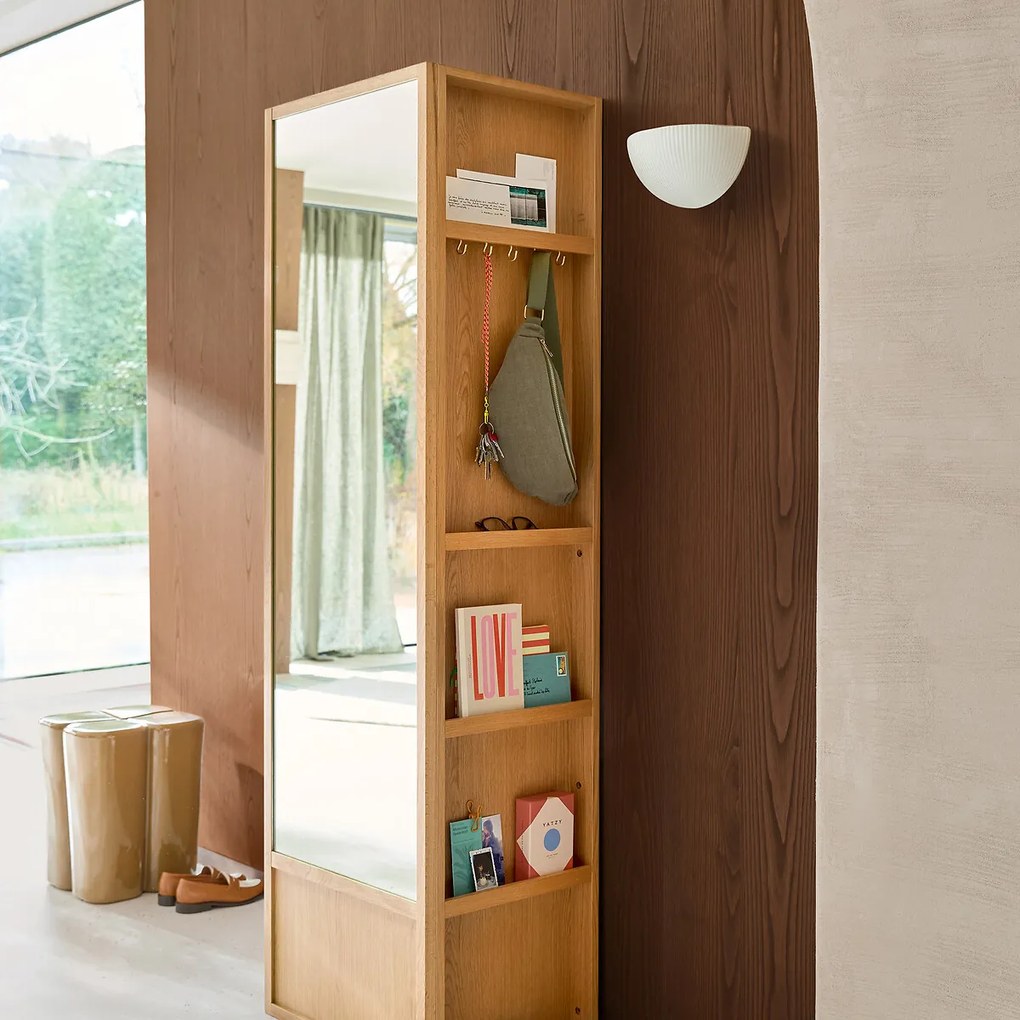 Gestreepte wandlamp van opaline glas, Loulou