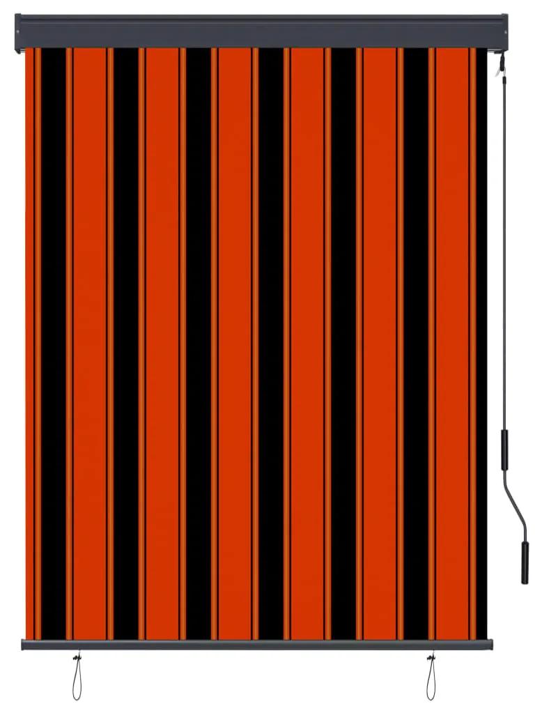 vidaXL Rolgordijn voor buiten 120x250 cm oranje en bruin