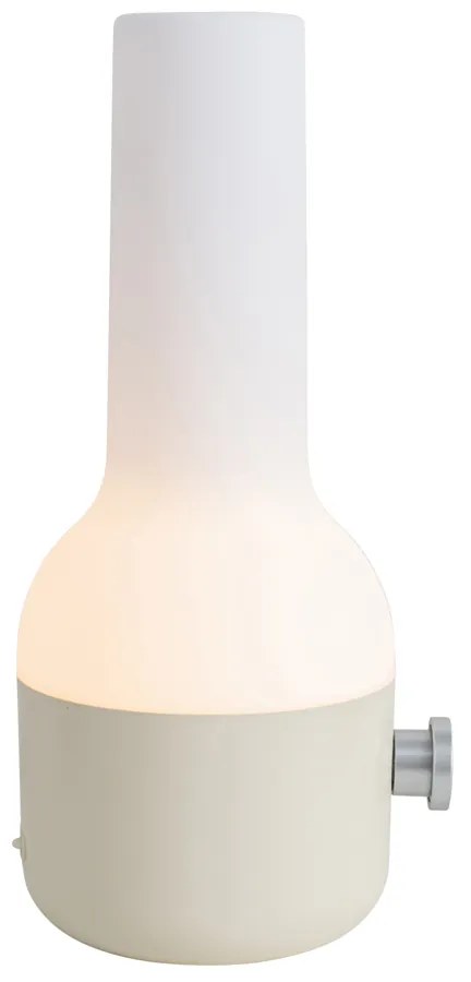 Set van 2 buiten tafellampen beige met wit incl. LED oplaadbaar - Haard