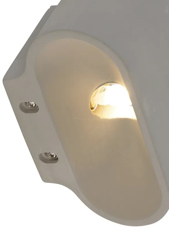 Landelijke ovale wandlamp beton - Arles