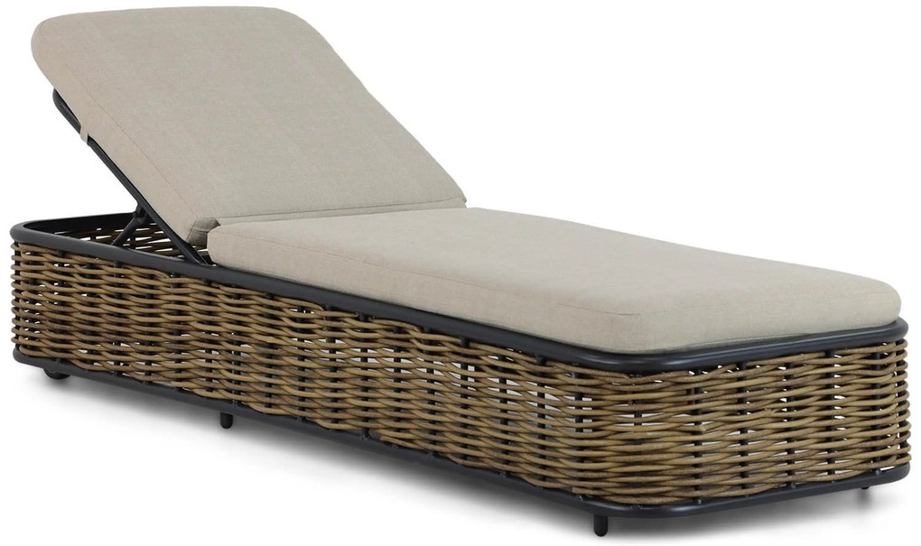 Lifestyle Garden Furniture Nice Ligbed Verstelbaar Aluminium/wicker Grijs
