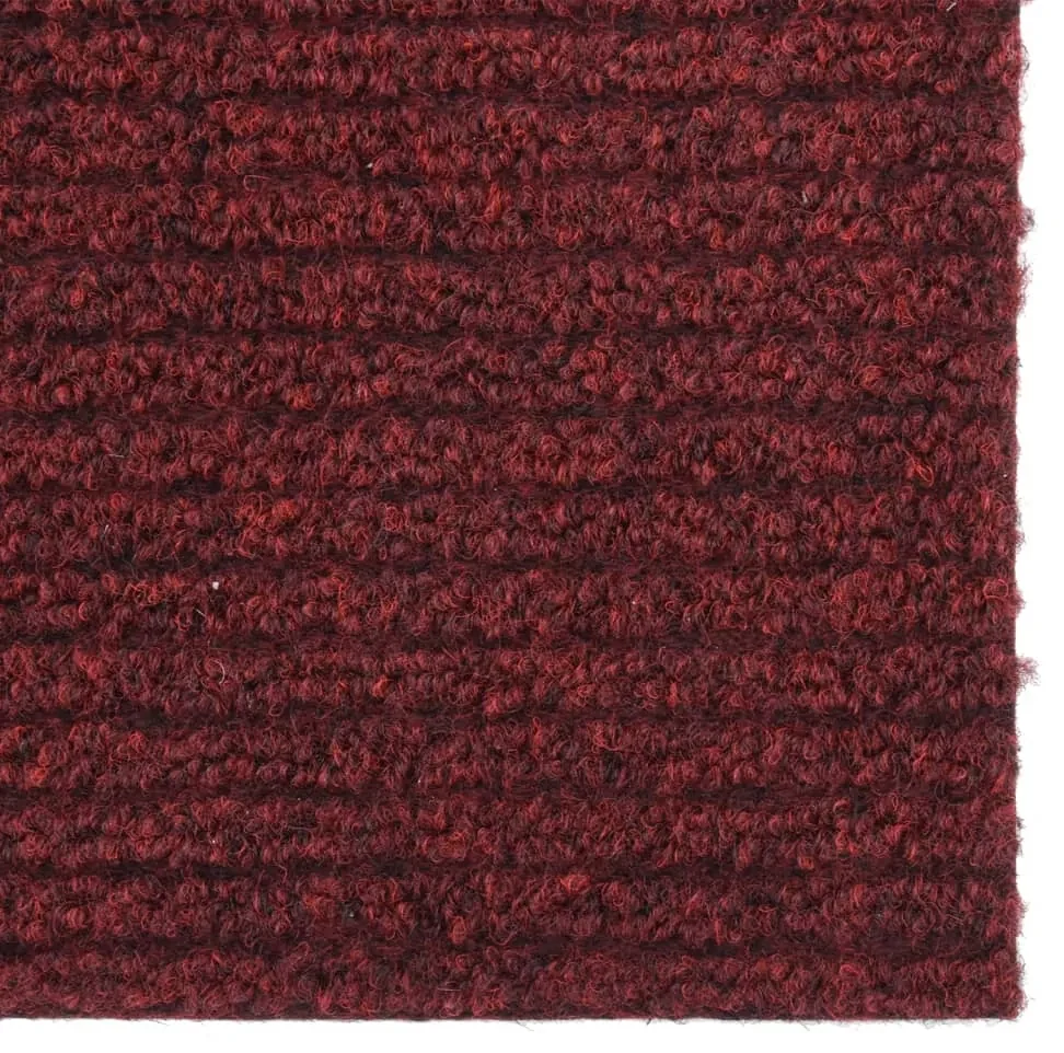 vidaXL Droogloopmat 100x450 cm bordeauxrood