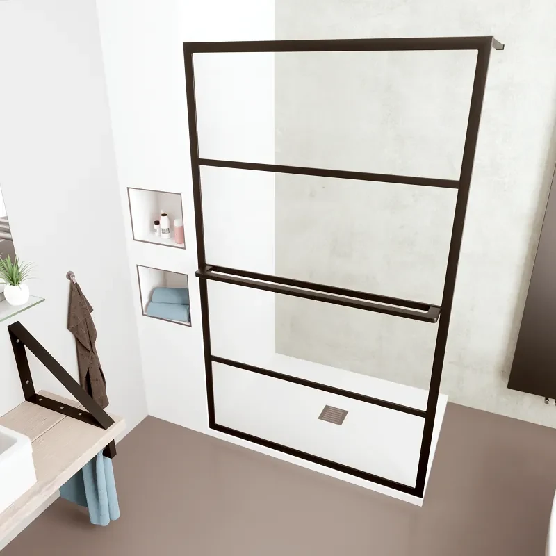 Best Design Nero inloopdouche 140x200cm anti-kalk 10mm