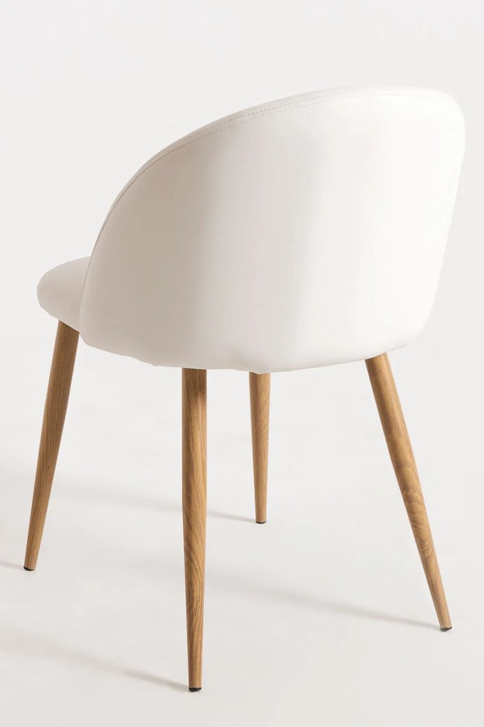 Set 4 Vint Kunstlederen Stoelen
