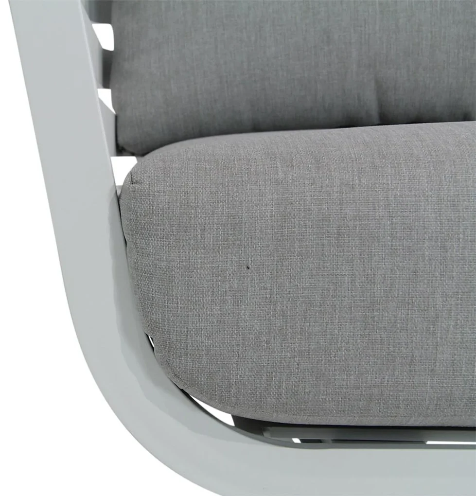 Hoek loungeset 6 personen Aluminium Wit Santika Furniture Santika Sovita