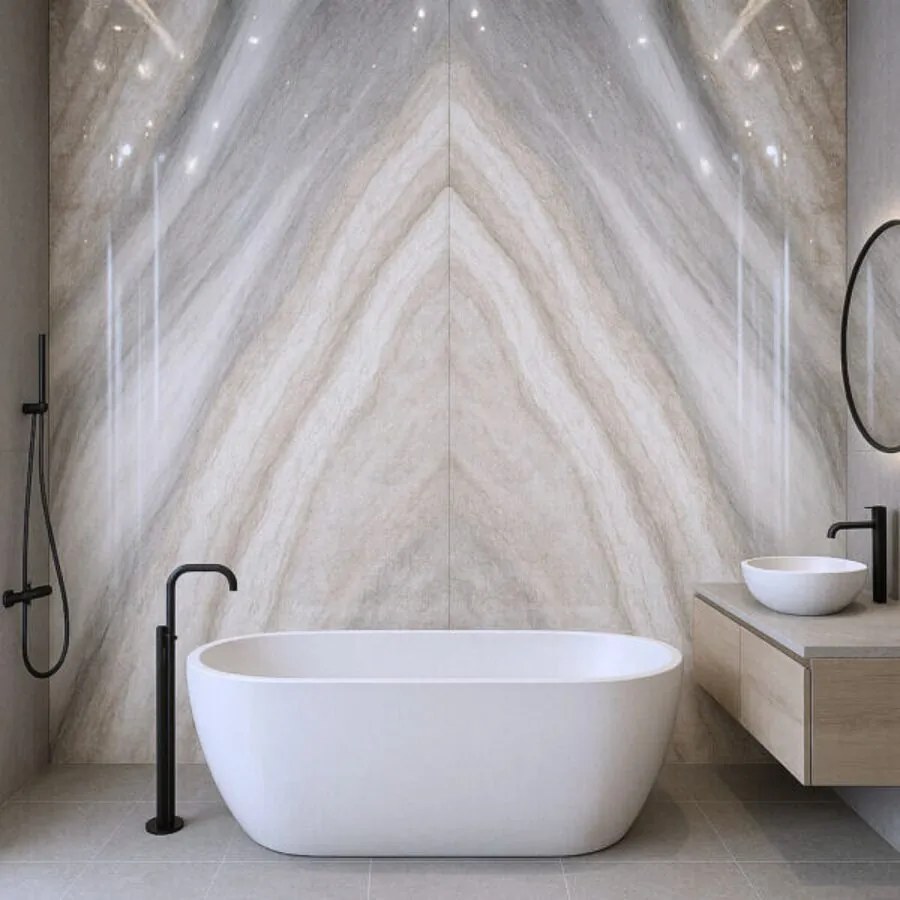 Marmer Glans Bookmatch Paneel L 260x122x0,3cm