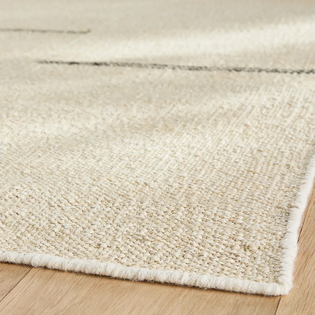 Handgeweven vloerkleed, voornamelijk hennep, Naki