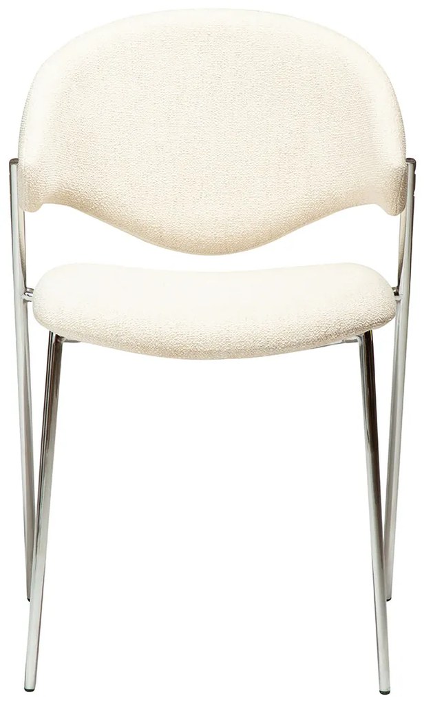 Dan-Form Zone Beige Eetkamerstoel Met Chroom