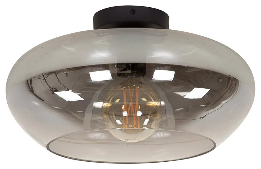 Glazen Plafondlamp Smoke Grijs