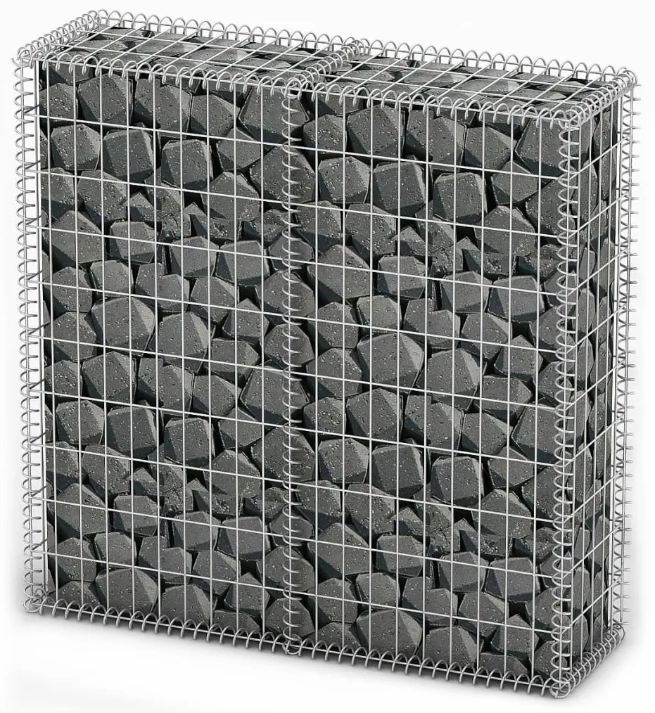 vidaXL Schanskorf met deksels 100x100x30 cm gegalvaniseerd draad