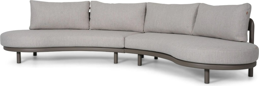 Hoek loungeset 4 personen Aluminium Taupe  Santika Furniture Santika