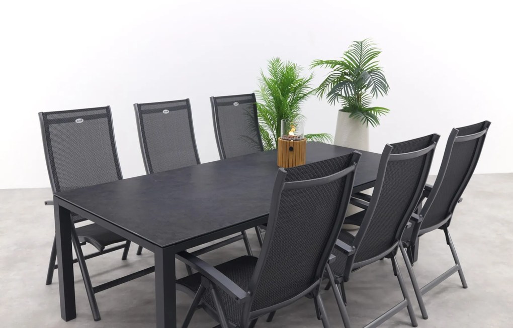 Hartman Salvatore/Chaneo verstelbare tuinset - 220x100 cm. - 7-delig