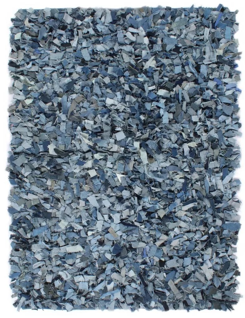 Medina Tapijt shaggy hoogpolig 190x280 cm denim blauw