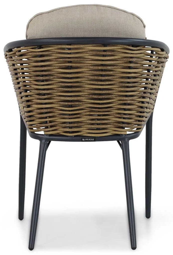 Tuinset 4 personen 200 cm Aluminium/wicker Grijs Lifestyle Garden Furniture Nice/Brookline