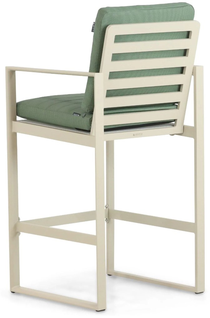 Barstoel Aluminium Taupe-naturel-bruin Lifestyle Garden Furniture Nuno