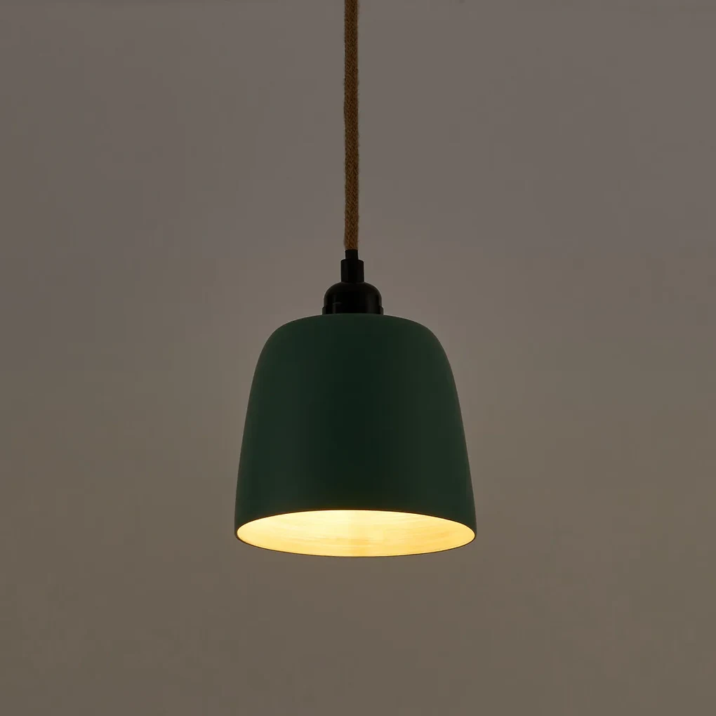 Hanglamp in gekleurd bamboeØ15 cm, Bineta