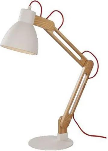 Bureaulamp Woodi wit