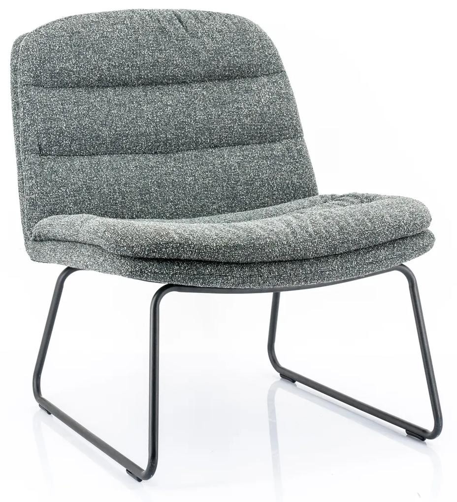 By-Boo Bermo Moderne Fauteuil Zachte Stof Donkergrijs