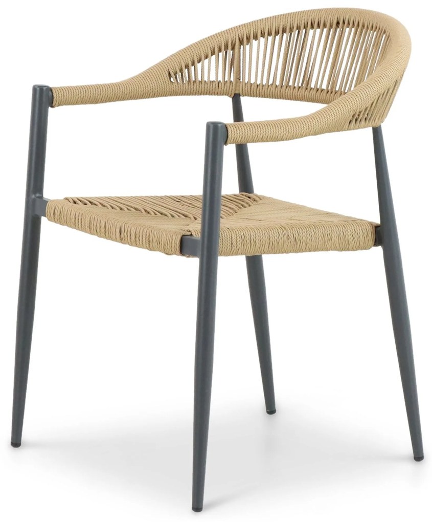 Tuinset 4 personen 90 cm Aluminium/Rope Taupe De Laan Projects