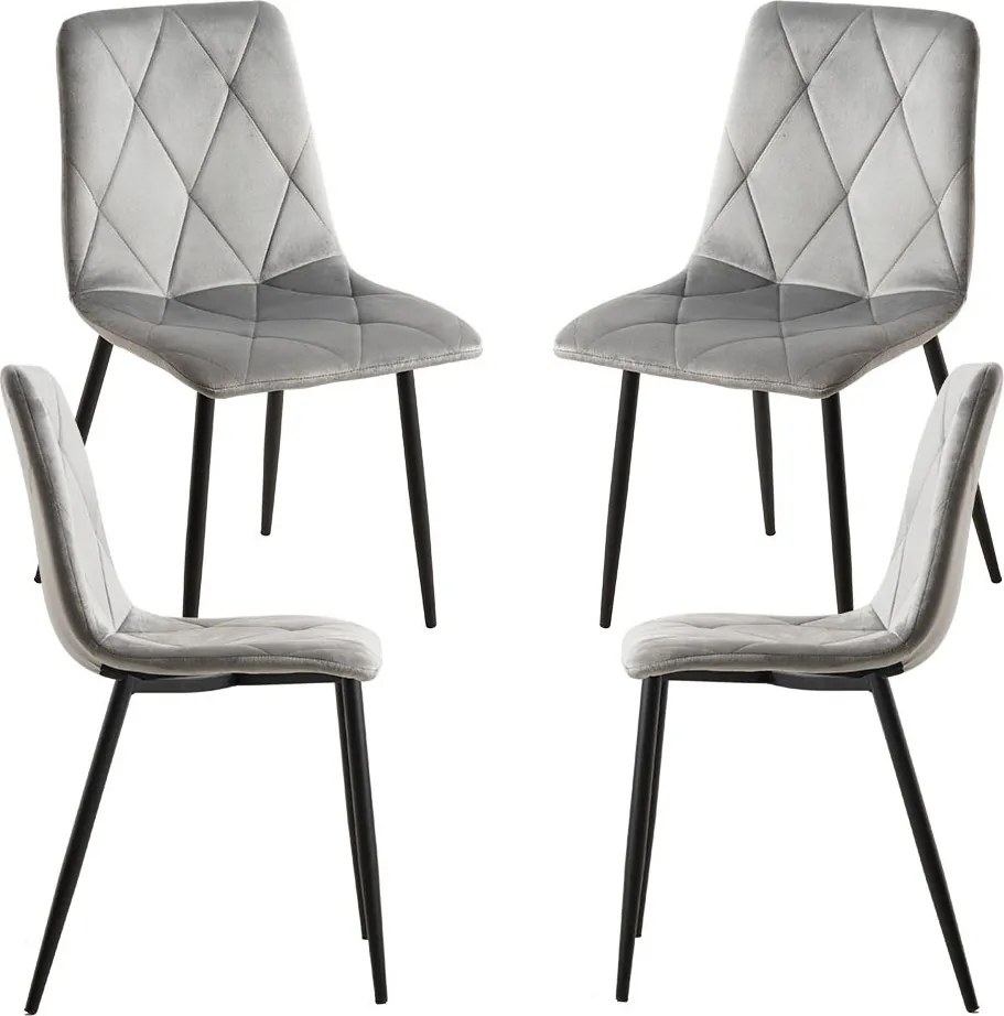 Set 4 Lyke Fluwelen Stoelen