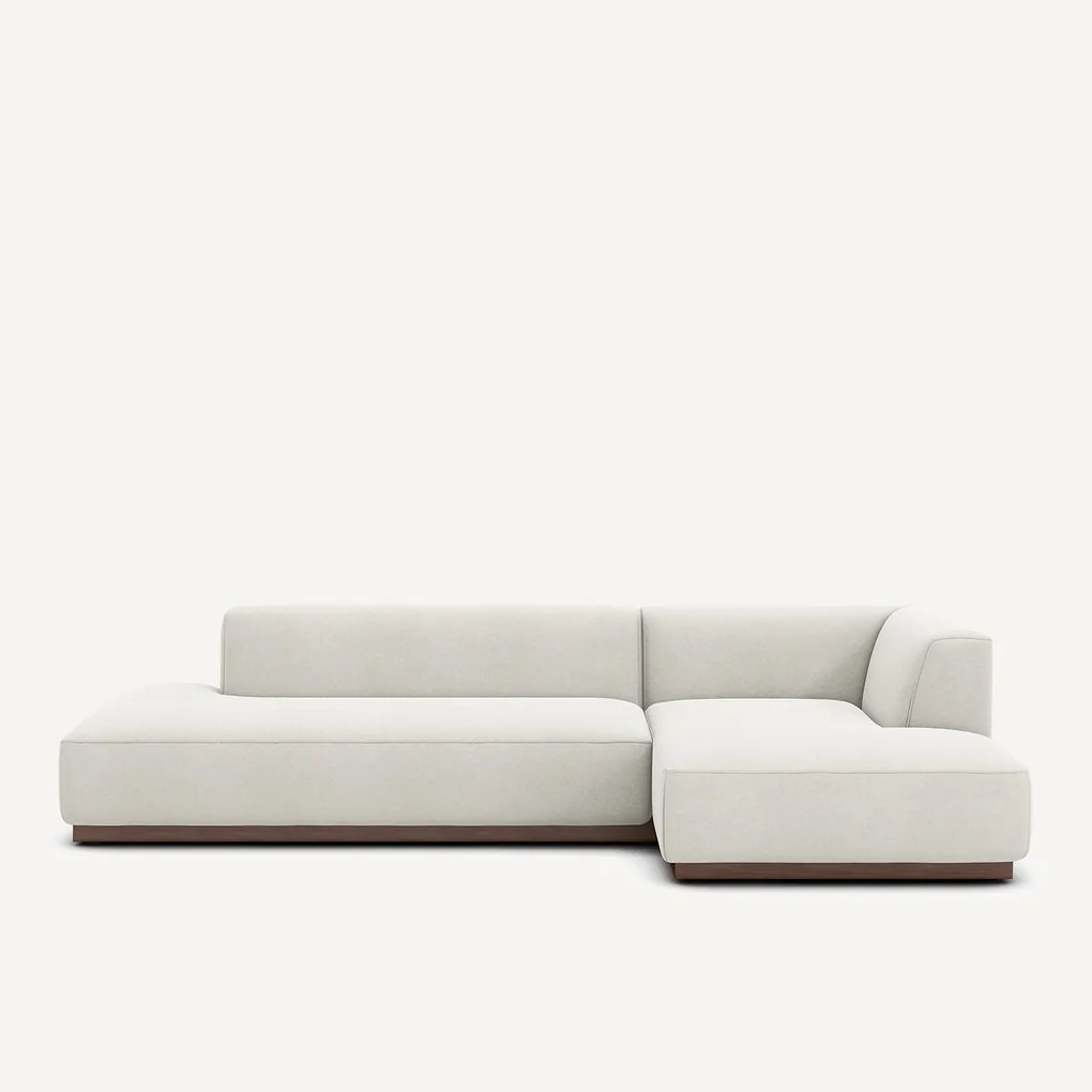 XL rechte hoekbank in linnen fluweel, JACOPO