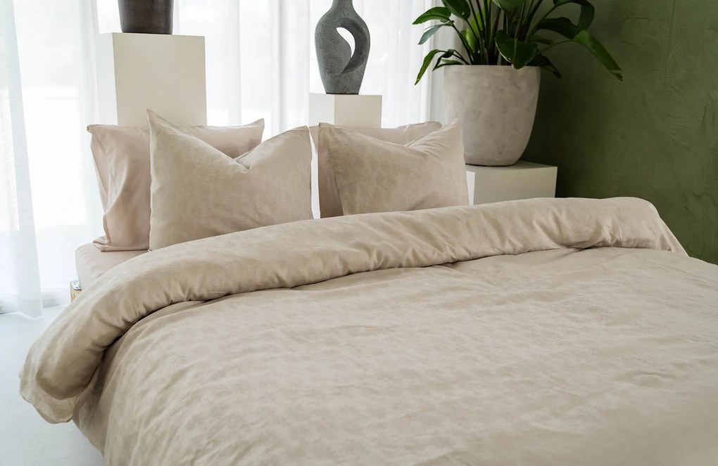 Kayori Koko Dekbedovertrek Taupe – Bij Swiss Sense