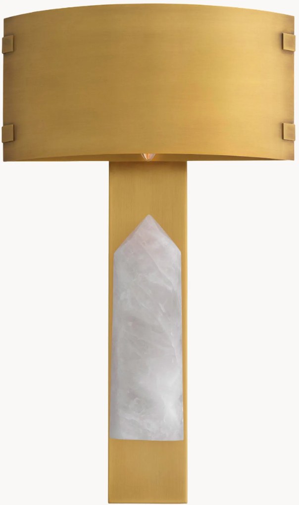 Wandlamp Évora met rozenkwarts accent