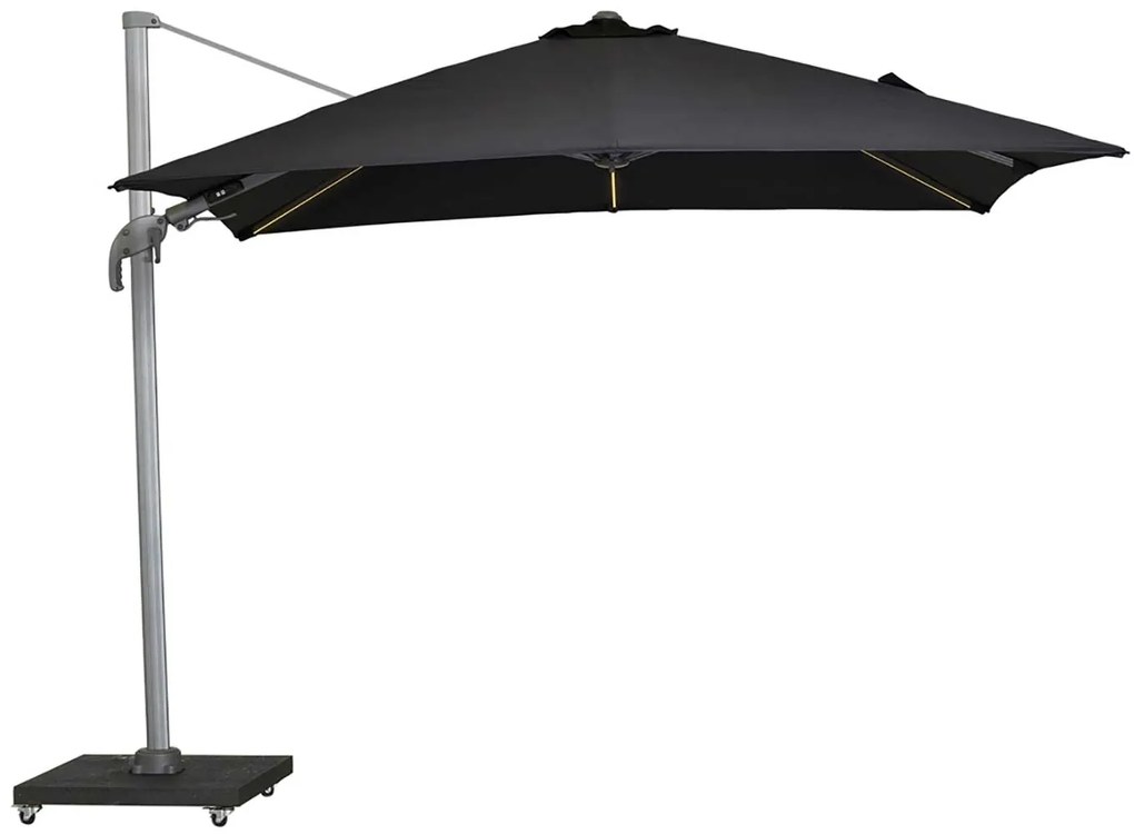 Garden Collections Alegria Zweefparasol Xm LED (incl. Voet En Hoes) Aluminium Grijs