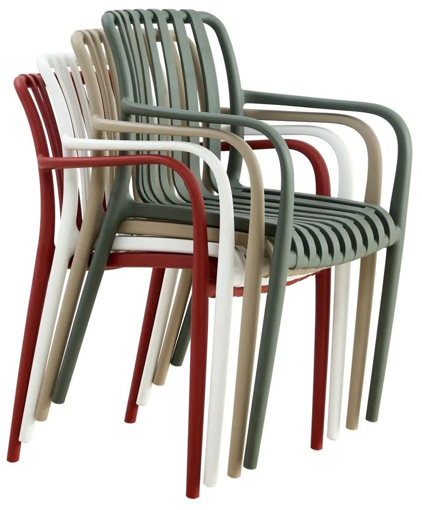 JULIAN grijs - moderne stoel voor keuken, tuin, café (stapelbaar)