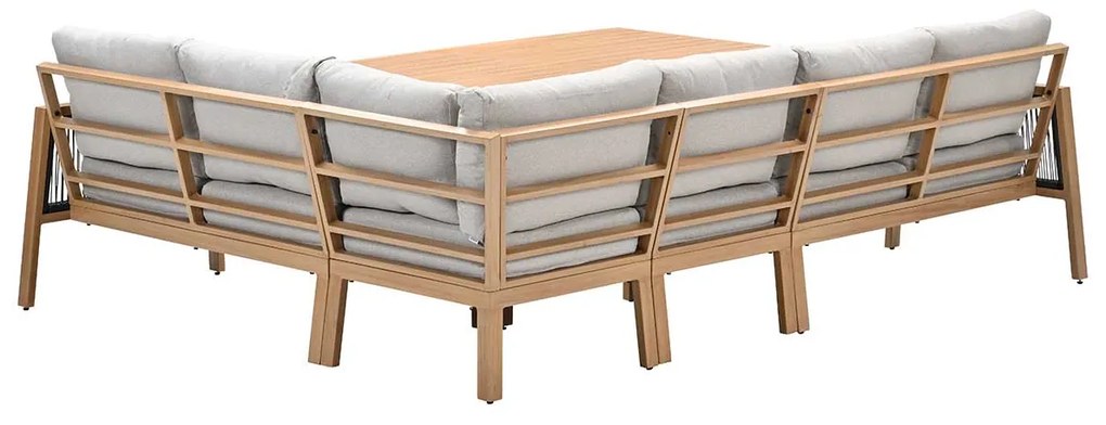 Garden Impressions San Capri lounge dining set 5-delig rechts - light teak aluminium