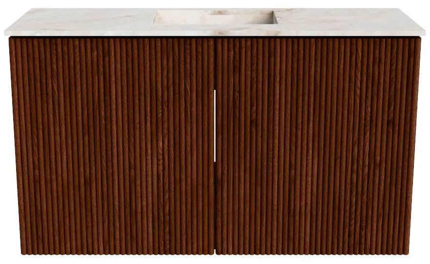 Mondiaz Joya DLux 70cm toiletmeubel ruby met wastafel faye midden 1 kraangat frappe