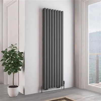 Eastbrook Tunstall dubbele radiator 55x180cm 1904W antraciet