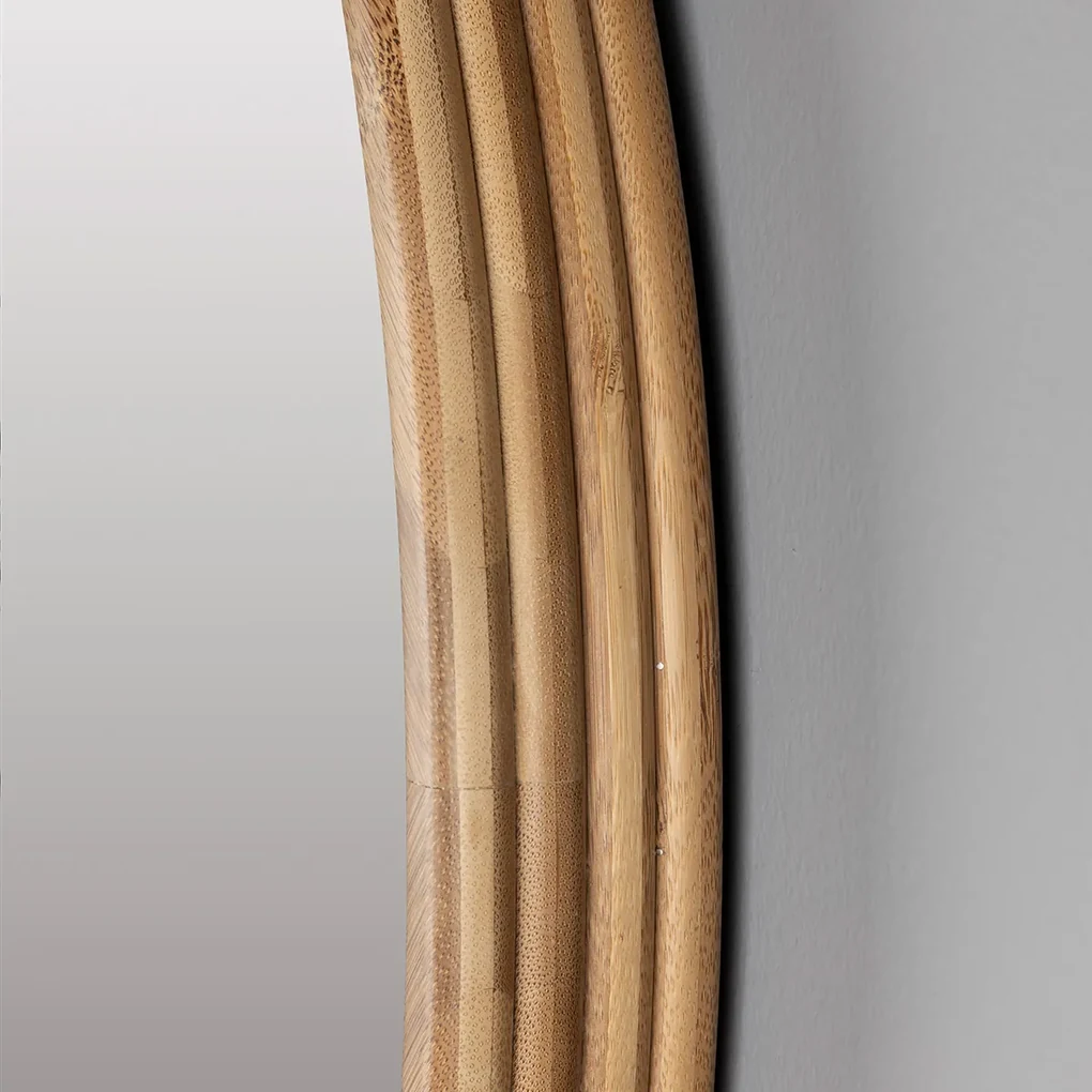 Dutchbone Caroun Grote Ronde Spiegel Van Bamboe 80 Cm - 80x4cm