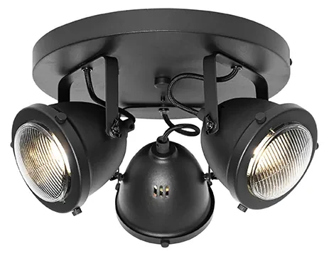 Aipsun Plafondspot 2-lichts Zwart, GU10 Plafondspot, LED Plafondlamp Zwenkbaar 350° GU10 Plafondlamp Spot voor Slaapkamer, Keuken, Woonkamer ( zonder Leuchtmittel