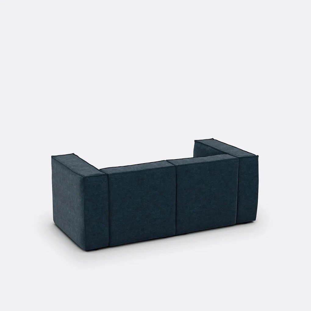 Modulaire bank, 2-zit, in gestructureerd fluweel, Seven