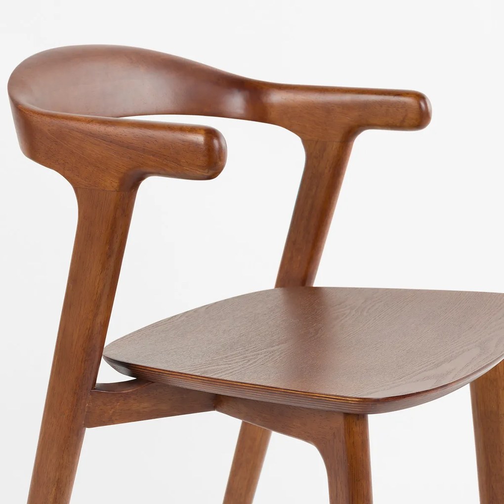 Zuiver Northwood Walnut Walnoot Eetkamerstoel Minimalistisch