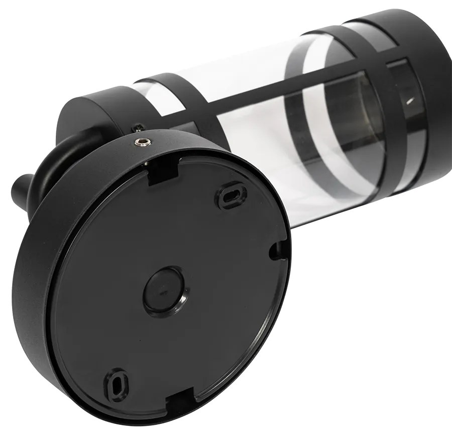 Buiten wandlamp zwart IP44 met schemersensor - Ruben