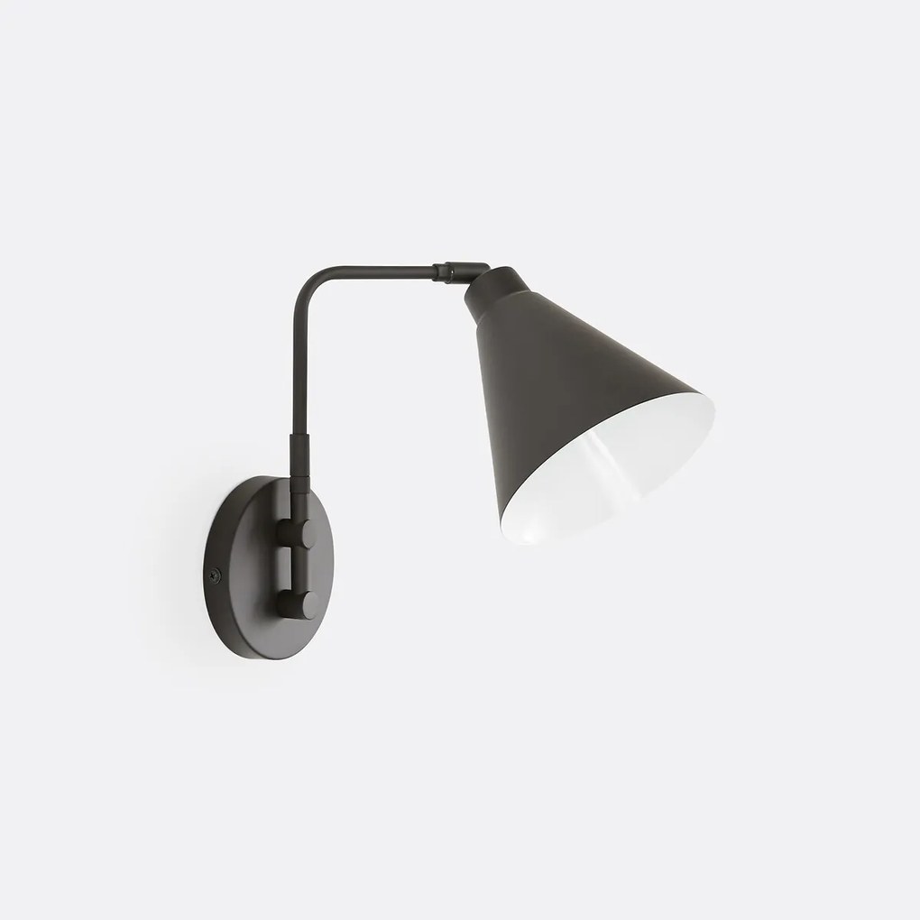 Wandlamp in metaal met verstelbare arm, Hiba