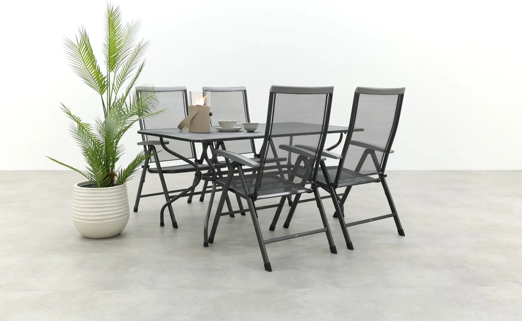 Royal Garden Balero verstelbare tuinset strekmetaal 160x90 cm.