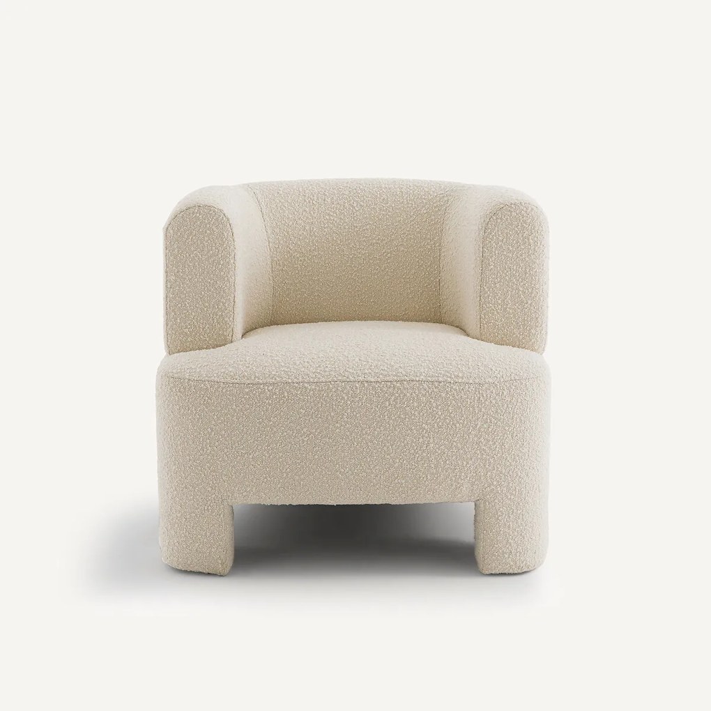 Fauteuil klein model, bouclette stof, Darrel