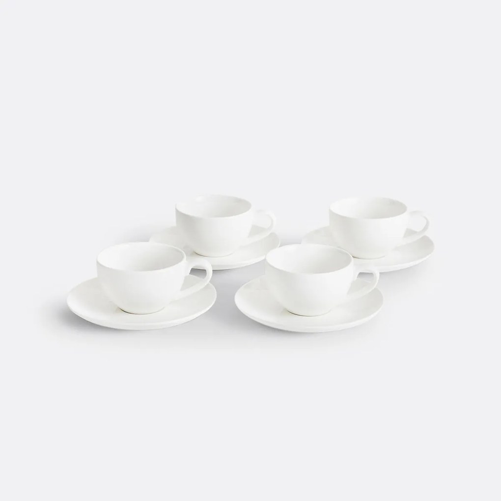 Set van 4 koffietassen en schoteltjes, Ginny