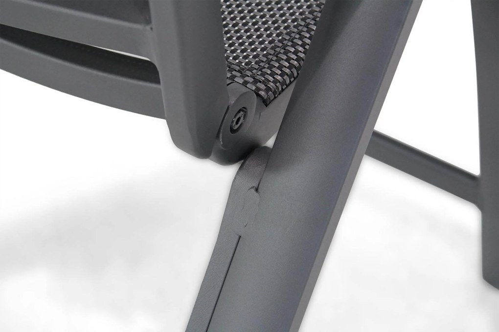 Tuinset 6 personen 220 cm Aluminium/Textileen /Graniet/Aluminium/textileen Grijs Presto Vasto/Graniet
