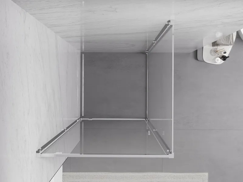 Mexen Exo-BR draaibare douchecabine 90 x 90 cm, transparant, chroom - 8181-090-090-01-00