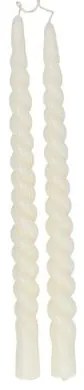 Dinerkaars gedraaid, off white, 29 cm, set van 2