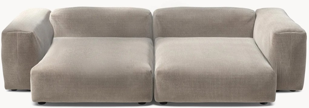 Modulaire fluwelen bank Vetsak (3-zits)