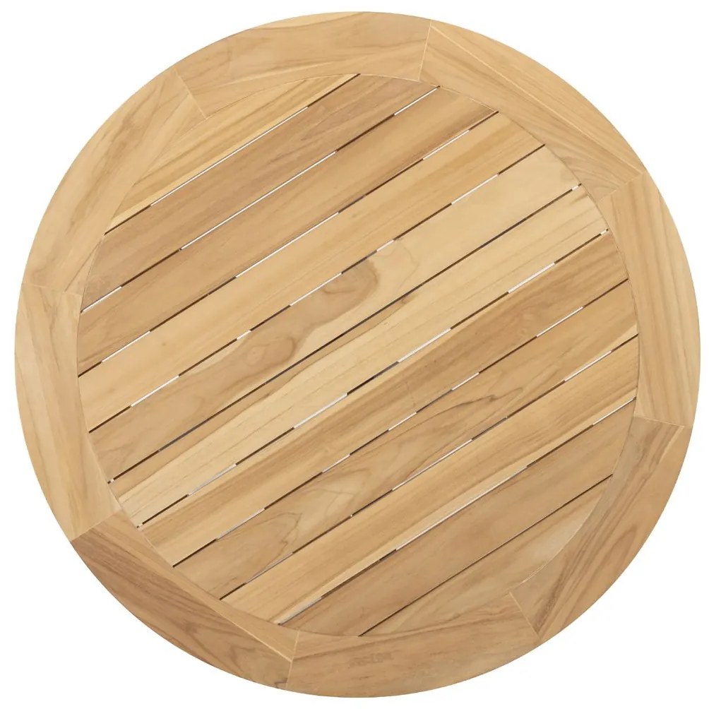 4 Seasons Outdoor Aprilla tuinset pure met Prado tafel antraciet met teak blad Ø 130 cm * Sale * Tuinset   houtkleur weerbestendig
