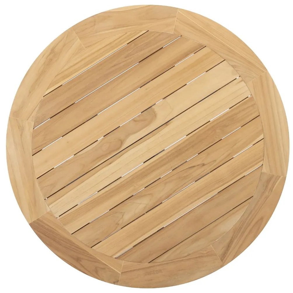 Taste by 4 Seasons Prado tuintafel latte met rond teak blad Ø 130 cm  Tuintafel    beige weerbestendig