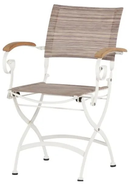 4 Seasons Outdoor Bellini folding armchair white  Tuinstoel    Wit weerbestendig