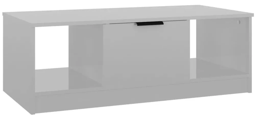 vidaXL Salontafel 102x50x36 cm bewerkt hout hoogglans wit