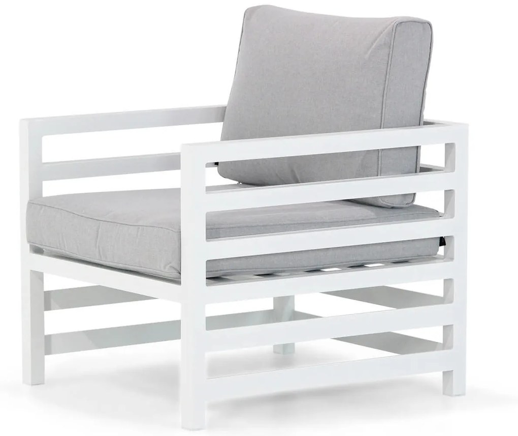 Hoek loungeset 6 personen Aluminium Wit  Domani Furniture Linde